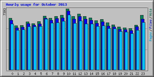 Hourly usage for October 2013