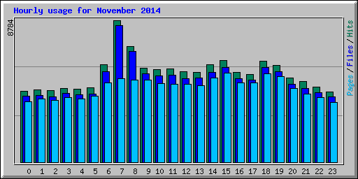 Hourly usage for November 2014