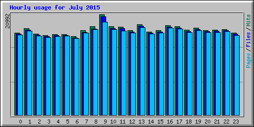 Hourly usage for July 2015