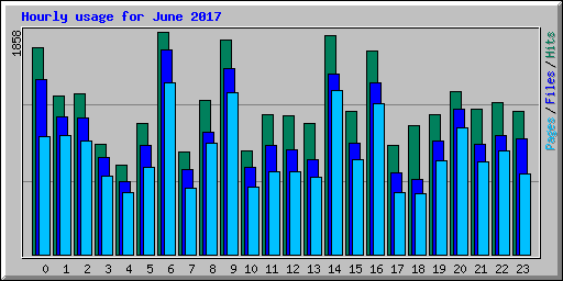 Hourly usage for June 2017